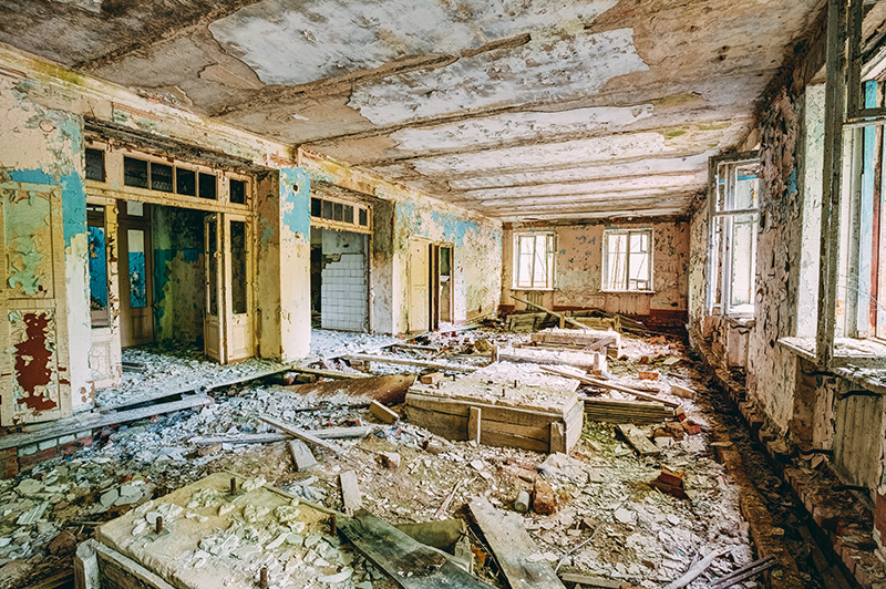 Εγκαταλελειμμένο σπίτι στο Τσέρνομπιλ της Ουκρανίας